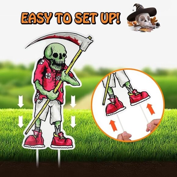 6 Pcs Decor Garden Lawn Yard Signs Stakes Halloween Decorations Outdoor - Picture 6 of 8